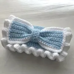 【 ♡♡様 専用商品】ハンドメイド 編み物 ポーチ ペンケース リボン