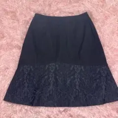 SELERY ひざ丈スカート ブラック 9号のサムネイル