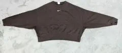 【未使用✨】NIKE クロップド スウェット L 茶色 オーバーサイズ