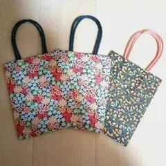 花柄・葉柄の紙袋セット