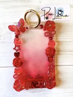 カードケースキーホルダー　赤