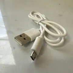 ホワイト USB-A to Micro USB ケーブル