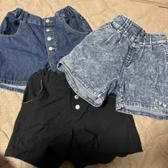 デニム ハーフパンツ 3点セット130cm1点140cm2点