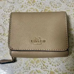 COACH 三つ折り財布 ベージュ