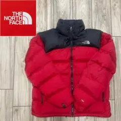 ノースフェイス　ダウン　ヌプシ　700 フィル　赤　黒　ジャケット　fill
