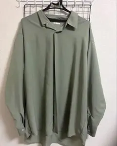 【本日のみ値下げ】オリーブグリーン XL 長袖シャツGU