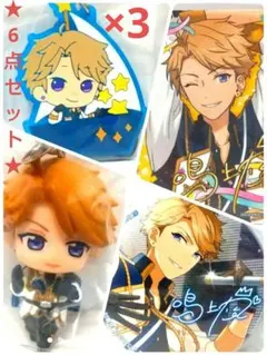 あんスタ あんさんぶるスターズ 缶バッジ ラバスト コースター 鳴上 嵐 セット