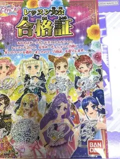 アイカツ クリアファイル コレクション シークレット 合格証