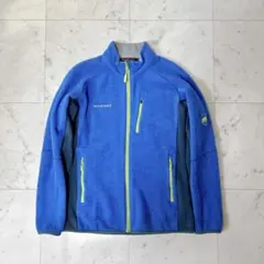 マムート サーマルウールフリースジャケット ブルー レディースLサイズ