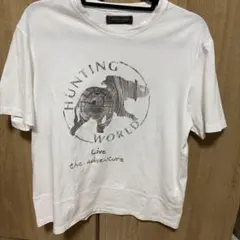 HUNTING WORLD Tシャツ ホワイト　ゾウ　Made in Italyのサムネイル