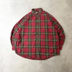 エルエルビーン古着L.L.Bean長袖チェックフランネルシャツレッドSC41のサムネイル