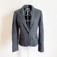 オフオン グレー ウールのテーラードジャケット L 40 レディース トップス