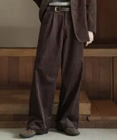 クラシック ヘビーコーデュロイ ワイドスラックス パンツ