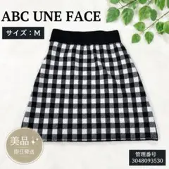 ABC UNE FACE ギンガムチェック 台形スカート M 白黒 モノトーンのサムネイル