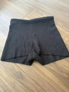 リブニット ショートパンツ ブラックのサムネイル