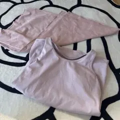 薄紫 タンクトップ ヨガウェアとラグのセット　　SUKURA