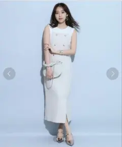 JUSGLITTY♡ワンピース　未使用　最終お値下げしました！ 最終値下げ✨美品 ジャスグリッティー コットンマキシワンピース