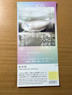 森美術館 森万里子 燦燦 チケット 1枚