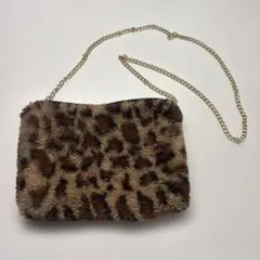 レオパード柄 ファー ショルダーバッグ