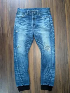 glamb グラム ストレッチ ダメージデニム ジョガーパンツ 2