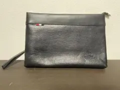 ブラックレザー クラッチバッグ