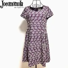 Jocomomola　ホコモモラ　半袖ワンピース　総柄刺繍　４２　パープル