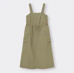 GU テックジャンパードレス オリーブ カーキ Sサイズ　ナイロン