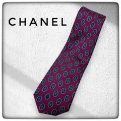 シャネルネクタイ　ビンテージ　レッド