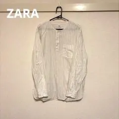 ZARA プルオーバーリネンコットンシャツ XL