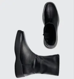 【UNIQLO:C】ストレッチショートブーツ 黒 23.5