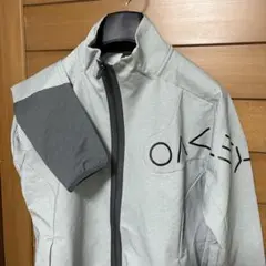新品サイズM/OAKLEY 秋冬BIGロゴ/快適ストレッチ/フルJIPジャケット