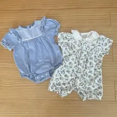 バースデイ　半袖ロンパース　2点セット 70 cottoli teteatete