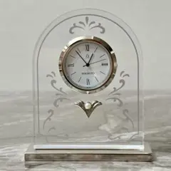 【美品 稼働品】MIKIMOTO 真珠 置き時計