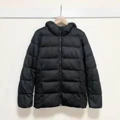 UNIQLO ユニクロ ダウンジャケット S ブラック｜フード付き アウター