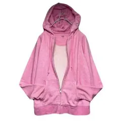 Old UNIQLO zip hoodie ピンク 桃色 M Y2K 短丈 希少