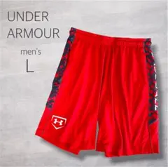UNDER ARMOUR 野球 ショートパンツ レッド L トレパン 部活 快適のサムネイル