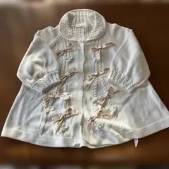 ピンクハウス　カーディガン　ニット アイボリー系　リボン