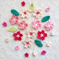 手編み かぎ針編み レース編み モチーフ 紫陽花 ハンドメイド