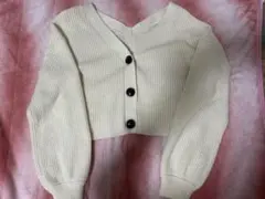 アイボリー　ニットカーディガン　chico