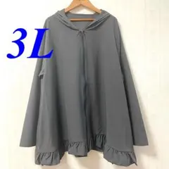 新品大きいサイズ ジップパーカー アウター フード ラッシュガード 水陸両用3L