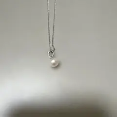 真珠ペンダント シルバーチェーン ネックレス