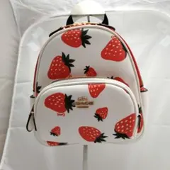 【新品未使用】COACHコーチ バックパック ミニリュック イチゴCH328