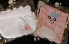 おぱんちゅうさぎ　ダイカット　涙目　パンツ巾着　ポーチ　未使用2点セット