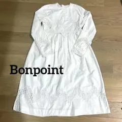 Bonpoint 長袖ワンピース ホワイト 12サイズのサムネイル