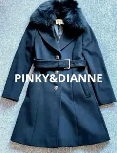 美品　pinky&dianneコート　ブラック