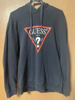 GUESS ネイビー 三角ロゴ パーカーのサムネイル