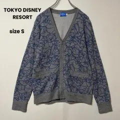 東京ディズニーリゾート ドナルドダック スウェットカーディガン 総柄 綿 S