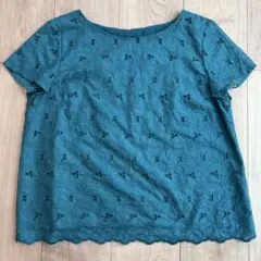 N B B半袖トップス　花柄レース