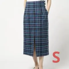 Ray BEAMS チェックロングタイトスカート