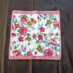 【未使用】FEILERフェイラー　タオルハンカチ　ピンク系　花柄 　ハンドタオル
